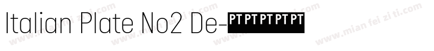 Italian Plate No2 De字体转换